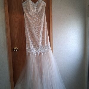 Terani Couture White Lace Gown